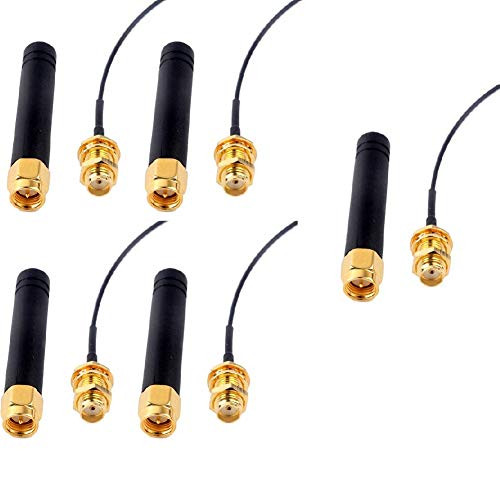 DollaTek U.FL IPEX to SMA Connector Antenna 868-915MHz for Lora Board Lora32u4 II WiFi Lora32-5pcs