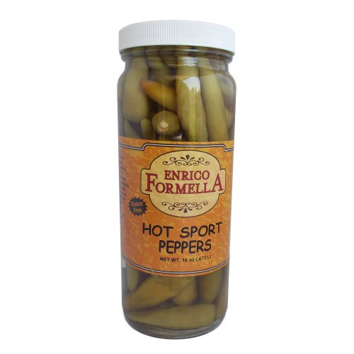 Enrico Formella - Hot Sport Peppers - Italian - Chicago Style Pickled Peppers 16oz.
