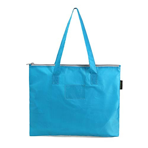 BeeGreen File Folder with Inside Zippered Pocket Waterproof Document Bags for Men  and  Women Multi-Purpose Hanging File Folder Black Cute File Pockets, Light Blue