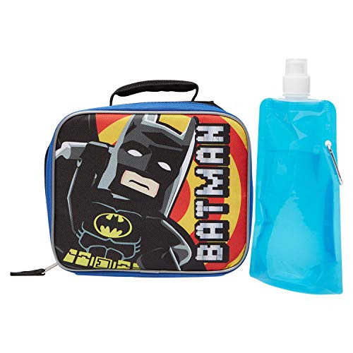 LEGO Batman Lunchbox Combo Set - LEGO Batman Boys 3 Piece Lunchbox Set - Lunchbox, Water Bottle and Carabina (Lego Batman)