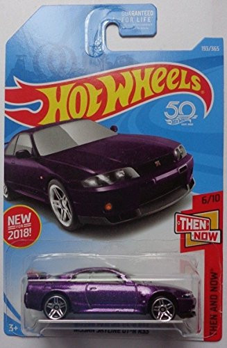 Hot Wheels 2018 50th Anniversary Then And Now Nissan Skyline GT-R R33 193/365, Purple
