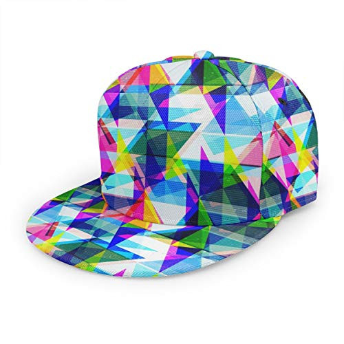 antkondnm Psychedelic Geometric Unisex Snapback Hats Adjustable Flat Brim Baseball Cap