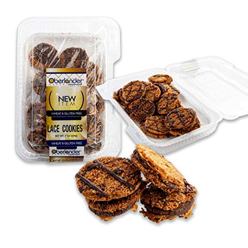 Oberlander's Gluten Free Lace Cookies -  Wheat, Soy  and  Dairy Free - Certified Kosher for Passover  and  Year-round