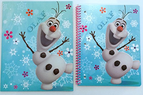 Disney Frozen Olaf One Subject Spiral Notebook and 2 Pocket Portfolio Folder