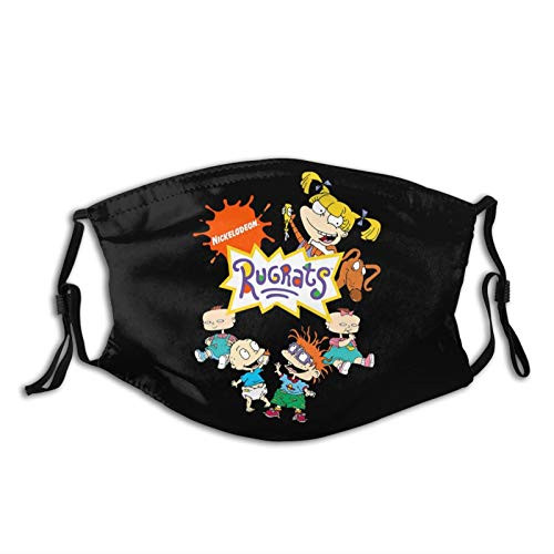 Rugrats 3D Face Outdoor Mask Protective 5-Layer Activated Carbon Filters for Adult Men Women Bandana
