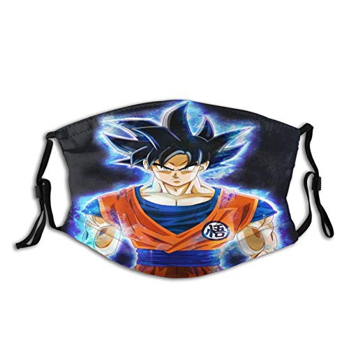 Goku 3D Face Outdoor Mask Protective 5-Layer Activated Carbon Filters for Adult Men Women Bandana