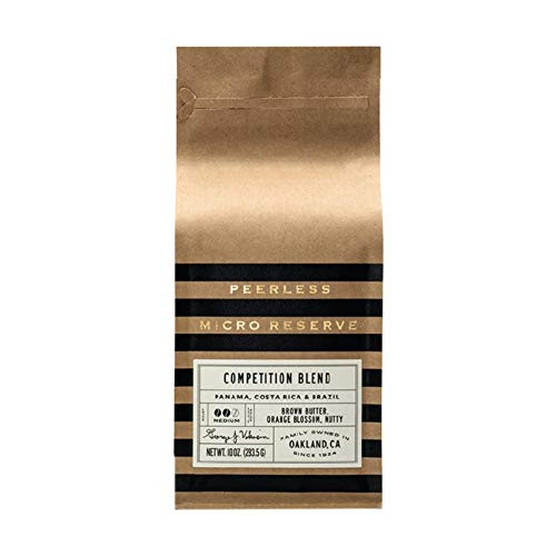 Peerless Coffee  and  Tea Whole Bean Micro Reserve Coffee, Competition Blend Medium Roast, 10 Ounce