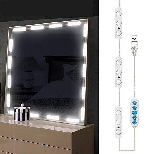 Led Vanity Mirror Lights, Hollywood Style Vanity Make Up Light, Dimmable Color and Brightness Lighting Fixture Strip, for Makeup Vanity Table  and  Bathroom Mirror, Mirror Not Included