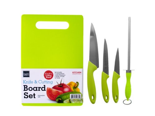 handy helpers Bulk Buys 5-Piece Knife/Cutting Board Set