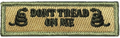 Tactical Dont Tread On Me Morale Tab Patch 1"x3 3/4" - Multitan - By Ranger Return (TACT-DONT-TAB-MULT)