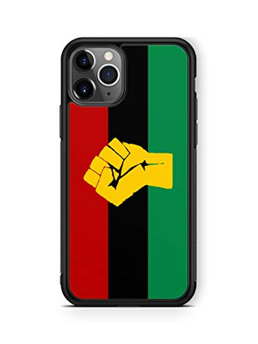 407Case Compatible with iPhone 11 Pro Max Pan African Flag with Fist Rubber Protective Phone Case (iPhone 11 Pro Max)