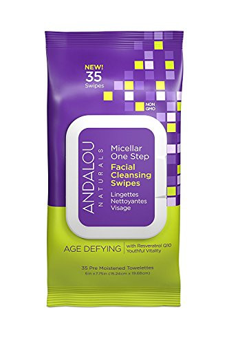 Andalou Naturals Micellar Facial Swipes, 35 Count