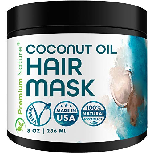Deep Conditioning Hair Mask Treatment - 100 percent Natural Hair Mask Treatment For Dry Damaged Hair Deep Conditioner Hair Masks Coconut Hair Mask For Hair Growth Moisturizer Hair Care Packaging May Vary