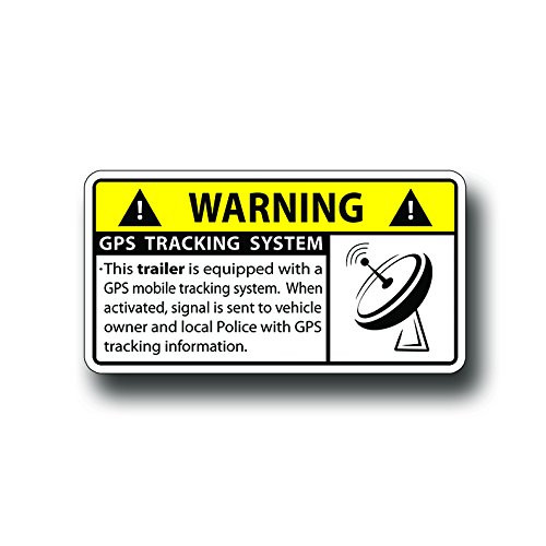 GPS Trailer Alarm Security Caution Warning Decal Sticker