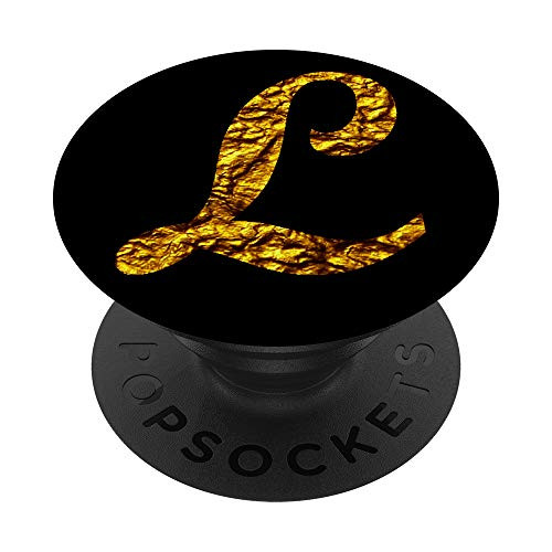 Initial Alphabet Monogram Gift Idea for Gilrs Women Letter L PopSockets Grip and Stand for Phones and Tablets