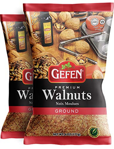 Gefen Premium Ground Walnuts 6oz (2 Pack) Kosher for Passover
