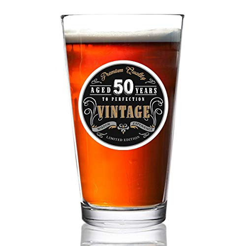 1971 Vintage Edition 50th Birthday Beer Glass for Men and Women (50th Anniversary) 16 oz- Happy Birthday Pint Beer Glasses for 50 Year Old - Classic Birthday Gift, Reunion Gift for Dad, Him or Her 1971 Vintage Edition 50th Birthday Beer Glass for Men and Women (50th Anniversary) 16 oz- Happy Birthday Pint Beer Glasses for 50 Year Old - Classic Birthday Gift, Reunion Gift for Dad, Him or Her