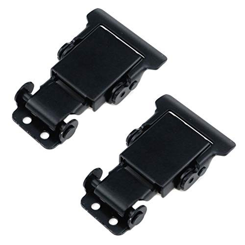 MY MIRONEY Set of 2 Concealed Toggle Latch Clamps Spring Loaded Black Draw Latches Stainless Steel Toolbox Cabinet Catch Buckle Latches Hasp with Screws