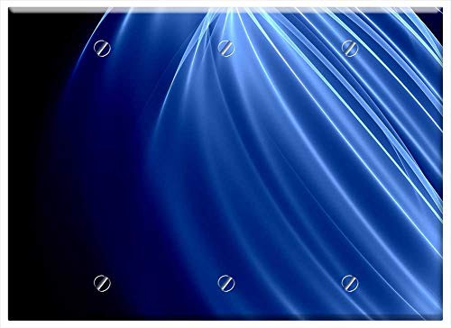 Triple Blank Wall Plate Cover - Background Light Glow Abstract Art Creative 2