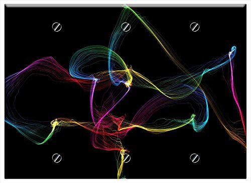 Triple Blank Wall Plate Cover - Background Light Glow Abstract Art Creative 24