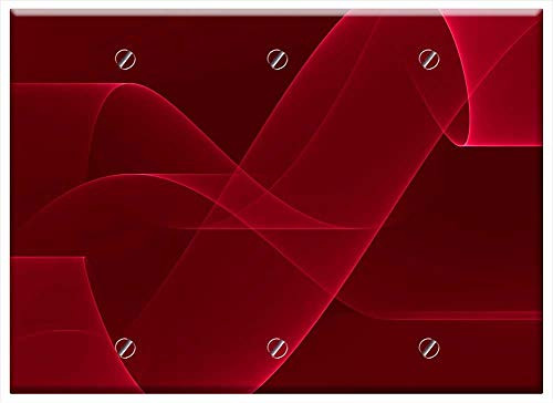 Triple Blank Wall Plate Cover - Background Light Glow Abstract Art Creative 9