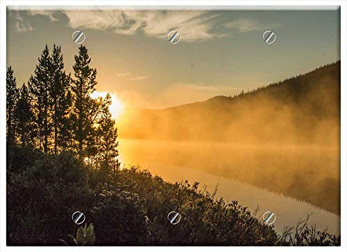 Triple Blank Wall Plate Cover - Nature Landscape Coast Mountains Slope Water