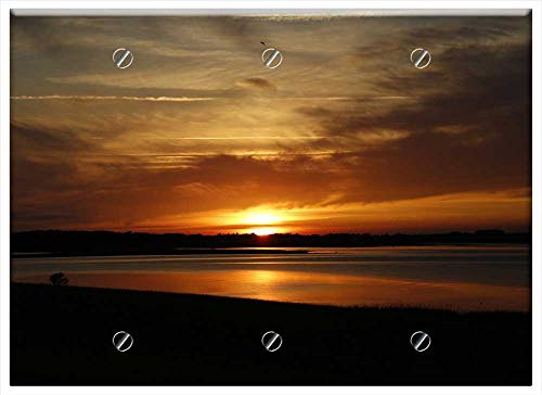 Triple Blank Wall Plate Cover - Sunset Sun Beautiful Summer Evening Glow