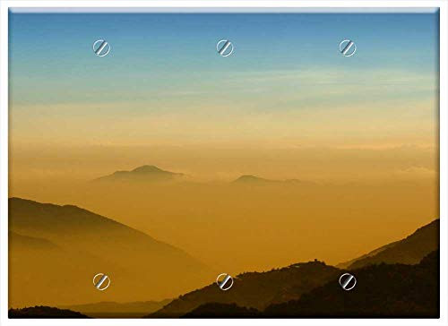 Triple Blank Wall Plate Cover - Nature Landscape Mountains Slope Summit Peaks 5