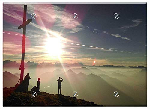 Triple Blank Wall Plate Cover - Summit Mountains Camaraderie Sunset Glow Sunrise