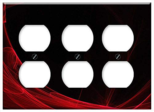 Triple Duplex Outlet Wall Plate Cover - Background Abstract Decorative Light Glow Page 3