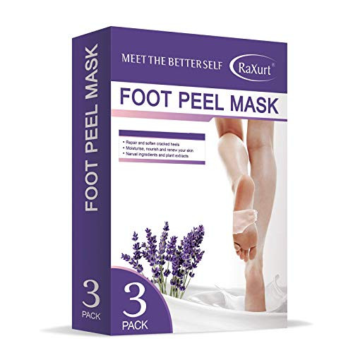 Raxurt Foot Peel Exfoliating Mask 3 Pack,Baby Soft Smooth Peeling Masks For Removes and Repairs Rough Heels,Cracked Heels,Dead Skin and Calluses Raxurt Foot Peel Exfoliating Mask 3 Pack,Baby Soft Smooth Peeling Masks For Removes and Repairs Rough Heels,Cracked Heels,Dead Skin and Calluses