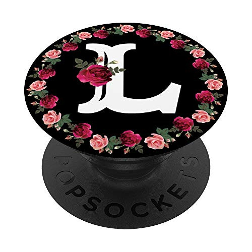 Initial L Rose Floral Phone Accessories Monogram Letter L PopSockets Grip and Stand for Phones and Tablets Initial L Rose Floral Phone Accessories Monogram Letter L PopSockets Grip and Stand for Phones and Tablets