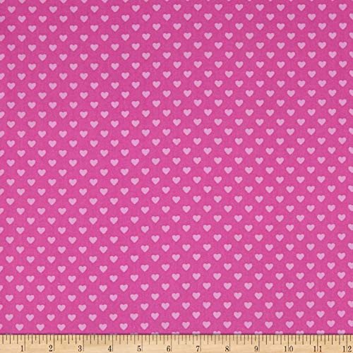 Andover Hearts Pink Quilt Fabric