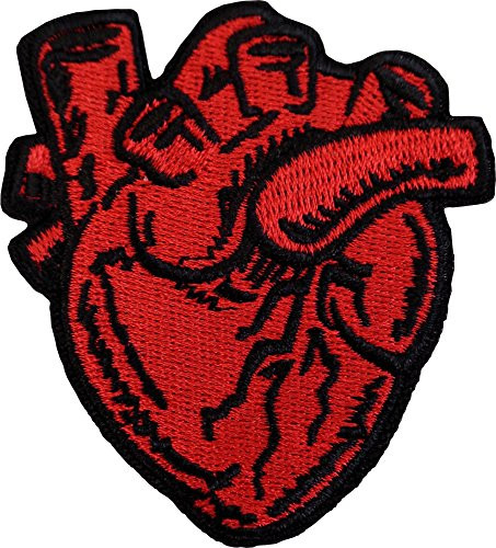 X-Ray Anatomical Heart Embroidered Badge Iron On Sew On Patch