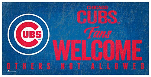 Fan Creations MLB Chicago Cubs Unisex Chicago Cubs Fans Welcome Sign, Team Color, 6 x 12 (M0847-Cubs) Fan Creations MLB Chicago Cubs Unisex Chicago Cubs Fans Welcome Sign, Team Color, 6 x 12 (M0847-Cubs)