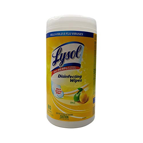 Reckitt Benckiser Disinfecting Wipes,80 Wipes/Tub, Lemon/Lime Blossom