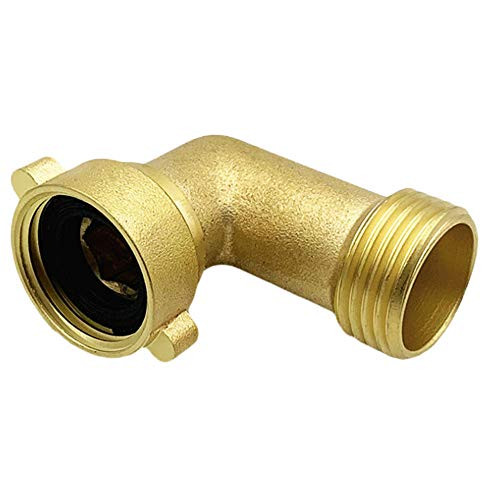 WANLIANG 90 Degree Hose Elbow- Eliminates Stress and Strain On RV Water Intake Hose Fittings,Garden Hose Elbow Connector Brass Hose Elbow,Hose Connector Quick Swivel Connect Adapter,Solid Brass