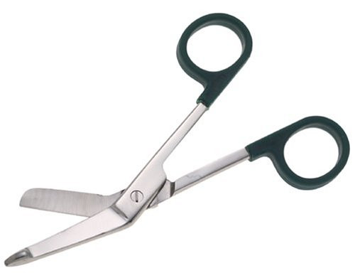 Prestige Medical 5 1/2" Listermate Bandage Scissors, Hunter Green Handle