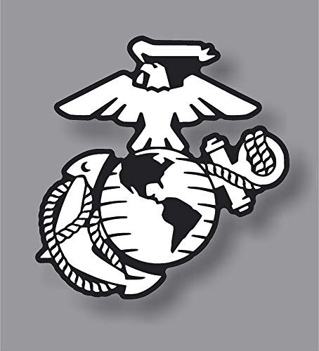 Sticker Marine Corps Eagle Globe Anchor Navy Veteran Anchor Decal for Car Truck Bumper Laptop Vinyl Pledge of Allegiance (3 inch, Matte)