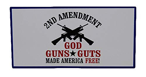 K's Novelties 2nd Amendment God Guns Guts Made America Free Decal Bumper Sticker