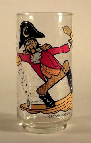 1977 Collectible Capt. Captain Crook McDonalds Drinking Glass Tumbler 16oz