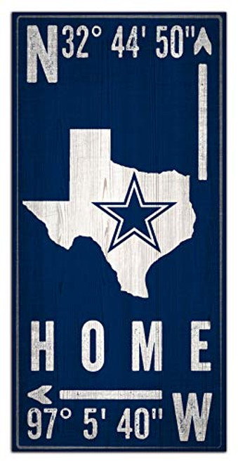 Fan Creations NFL Dallas Cowboys Unisex Dallas Cowboys Coordinate Sign, Team Color, 6 x 12