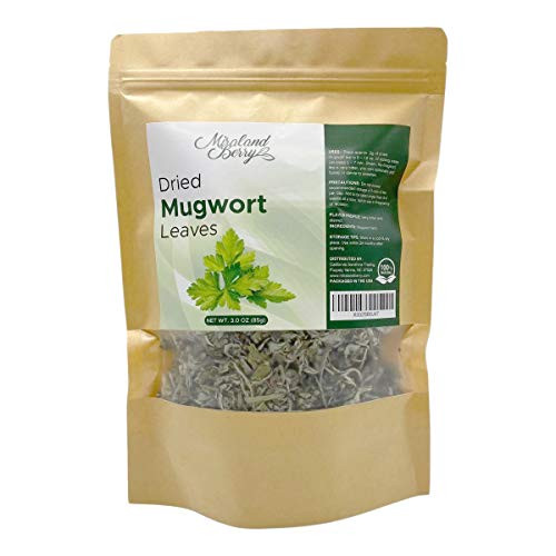 MiralandBerry Dried Mugwort Leaves, 3 oz (85 g), Loose Herbal Tea