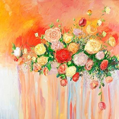 Posterazzi Bouquet of Abstract Flowers Multicolor Poster Print by Atelier B Art Studio, (12 x 12)