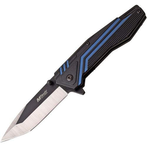 MTech MT-A1087BL Linerlock Blue Stainless Tanto Folder Folding Assist Open Knife