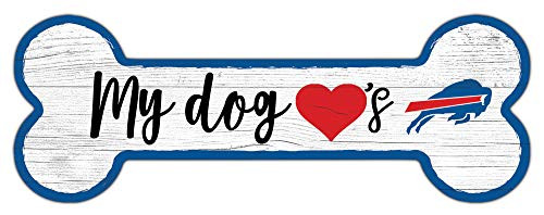 Fan Creations NFL Buffalo Bills Unisex Buffalo Bills Dog Bone Sign, Team Color, 6 x 12