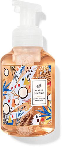 White Barn Candle Company Bath and Body Works Gentle Foaming Hand Soap w/Essential Oils- 8.75 fl oz - Vanilla Coconut Floral Label