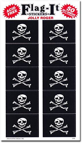 Jolly Roger - Pirate Stickers (50 Pack)
