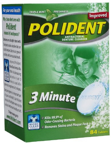 Polident Tablets 84 Size 84s Polident 3 Minute Denture Cleanser