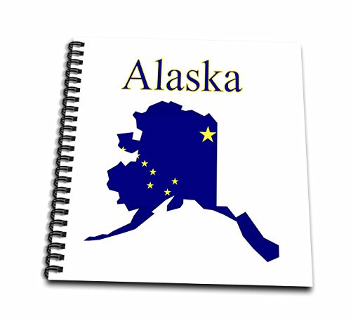 3D Rose Image of Alaska in Flag Colors with State Name Drawing Book